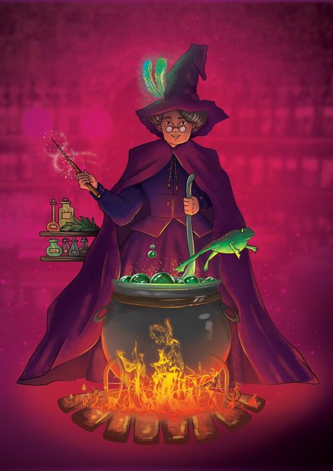 Witch with cauldron making a potion Witch Making Potion Drawing, Witch Character Design, Witches Caldron, Witch With Cauldron, Potion Witch, Magic Potions, Witch Cauldron, Witch Characters, Witch Potion