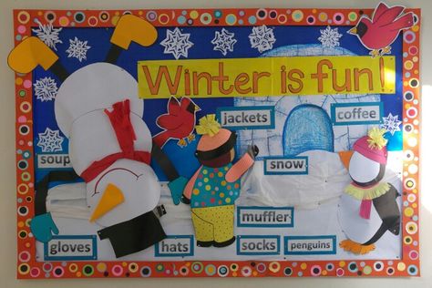 Winter Soft Board Decoration, Soft Board, Board Decoration, Winter Vacation, Display Board, Winter Theme, Bulletin Boards, Bulletin Board, Winter Season