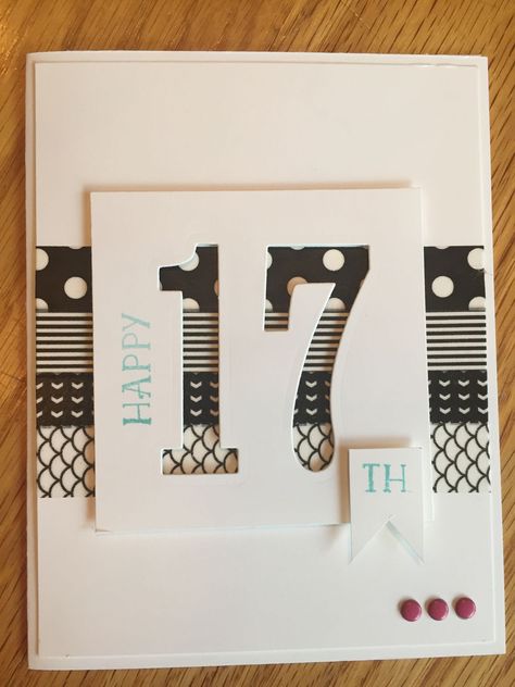 Number Birthday Cards Handmade, Milestone Birthday Cards Handmade, Tech Support Stampin Up Cards, Number Birthday Cards, Ge Bort, Karten Design, Masculine Birthday Cards, Bday Cards, Boy Cards