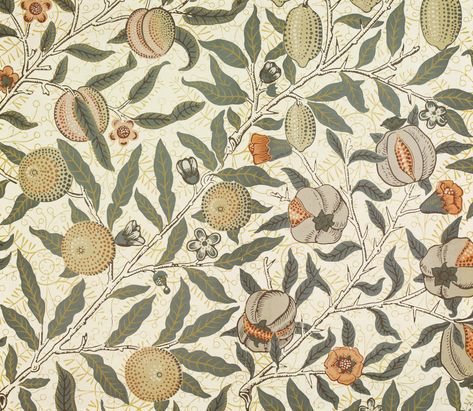 8.fruit.2008bt7198 2500 William Morris Wallpaper, Pomegranate Design, William Morris Patterns, John Everett Millais, Morris Wallpapers, Classic Wallpaper, William Morris Designs, Fruit Wallpaper, Wallpaper Gallery