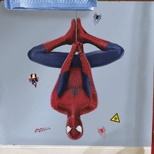 19 pc Wall Decal $18 Spiderman Themed Bedroom, Super Hero Room Ideas, Spiderman Wall Decor, Spiderman Room Decor, Spiderman Wall Decals, Spiderman Bedroom, Spiderman Room, Man Bedroom, Room Mates