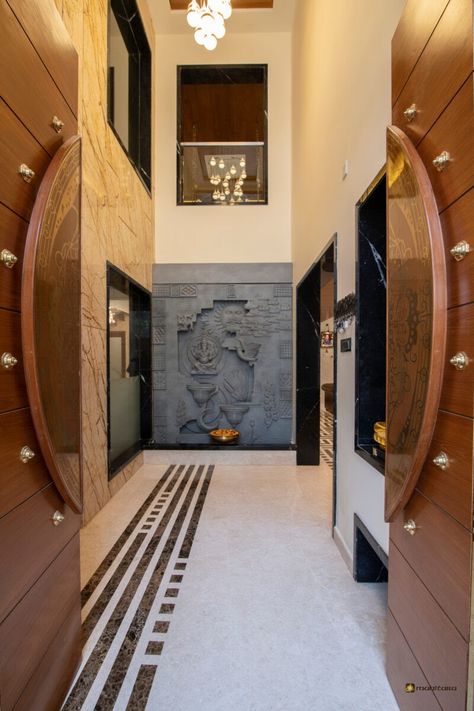 40+ Elegant, Transcendental, And Experiential Foyer Design Ideas - The Architects Diary Foyer Design Ideas, Classic House Interior Design, Floor Pattern Design, Marble Floor Pattern, Entryway Floor, Entrance Foyer Design, Marble Flooring Design, Foyer Flooring, Duplex Floor Plans