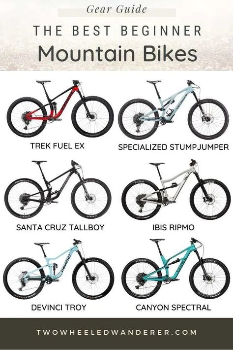 Learn about the best beginner mountain bikes and find the perfect starter bike for your mountain biking adventures! Bikepacking Bike Camping, Specialized Mountain Bikes, Trek Mountain Bike, Extreme Mountain Biking, Mountain Bike Brands, Mountain Bike Parts, Canyon Bike, Mountain Biking Photography, Mens Mountain Bike