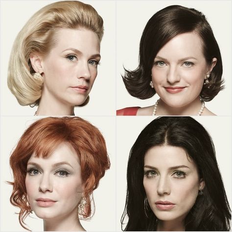 Mad Men Hair Pictures Mad Men Makeup, Joan Mad Men, Mad Men Hair, Mad Men Joan Holloway, Set Hairstyles, Mad Men Costume, Floral Hair Wreath, Retro Makeup, Hair Styles 2014