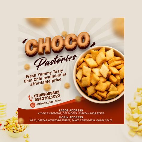 A pastery design Peanut Flyer Design, Small Chops Package Ideas, Pastry Business, Small Chops, Coconut Biscuits, Human Digestive System, Diamond Outline, Packaging Template Design, Building Logo