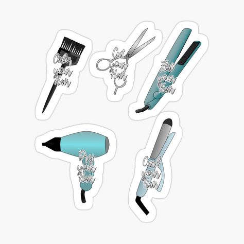 Get my art printed on awesome products. Support me at Redbubble #RBandME: https://www.redbubble.com/i/sticker/Tools-for-Hair-Stickers-by-VioletPunk/78143655.EJUG5?asc=u Hair Stickers, Take Care Of Your Hair, Remember When, For Hair, Take Care, Hair Hair, Awesome Products, Tools, Tumblr