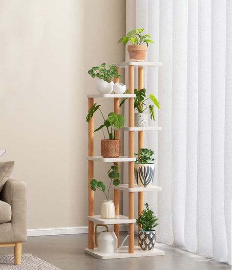 Indoor Plant Shelves, Flower Shelf, Support Pour Plante, Indoor Flower Pots, Wooden Plant Stands, Balcony Plants, Cute Dorm Rooms, Metal Plant Stand, Diy Plant Stand