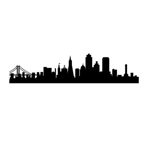 Gotham City Skyline Outline | Tera Wallpaper - ClipArt Best - ClipArt Best Gotham City Skyline, San Francisco Tattoo, Cityscape Silhouette, Modern Decals, City Skyline Silhouette, Modern Wall Decals, Skyline Silhouette, Silhouette Wall Art, Vinyl Wall Art Decals