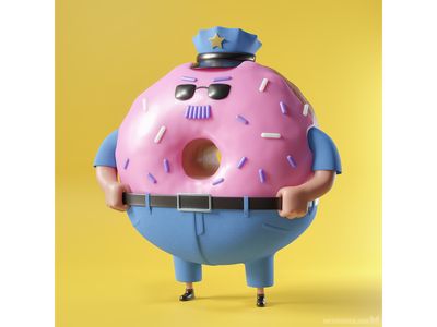 Metin Seven | Dribbble Blender Donut, Donut Character, Candy Kingdom, Bear Character, Creative Poster Design, Vinyl Toys, 3d Cartoon, Designer Toys, 3d Characters