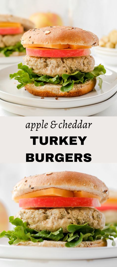 Chicken Apple Burgers, Jalapeno Cheddar Turkey Burgers, Apple Cheddar Turkey Burgers, Turkey Burgers With Spinach, Apple Turkey Burgers, Turkey Burgers With Feta And Spinach, Homemade Turkey Burgers, Apple Turkey, Ground Turkey Burgers