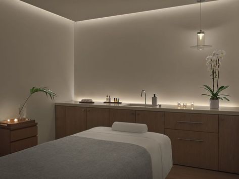 Spa Room Lighting, Spa Room Colors, Luxury Facial Room, Luxury Esthetician Room, Esthetics Branding, Boho Spa Room, Aesthetician Room, Spa Room Design, Esthetician Studio