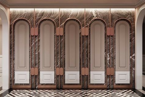 Plywood Showroom, Neoclassical Pattern, Decorative Wall Molding, Flat Interior Design, Materials Board Interior Design, Cladding Design, Wall Panel Design, Bedroom Wall Designs, Panel Screen