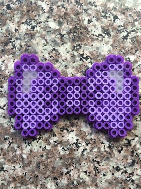 Purple Perler Beads, Purple Perler Bead Patterns, Doll Suitcase, Make Beads, Perler Beads Ideas, Beads Perler, Make A Bow, Kandi Ideas, Easy Perler Beads Ideas