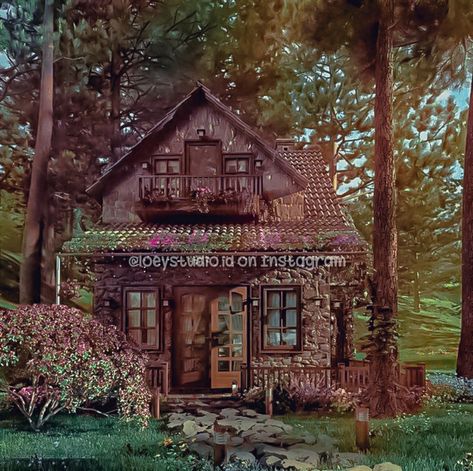 Cottage In The Woods Fairytale, Forest Cottage Aesthetic, Forest House Aesthetic, Cabin In The Woods Aesthetic, Forest Cottage, Cottage Aesthetic, Fairytale Cottage, Cottagecore Cottage, Cute Cottage