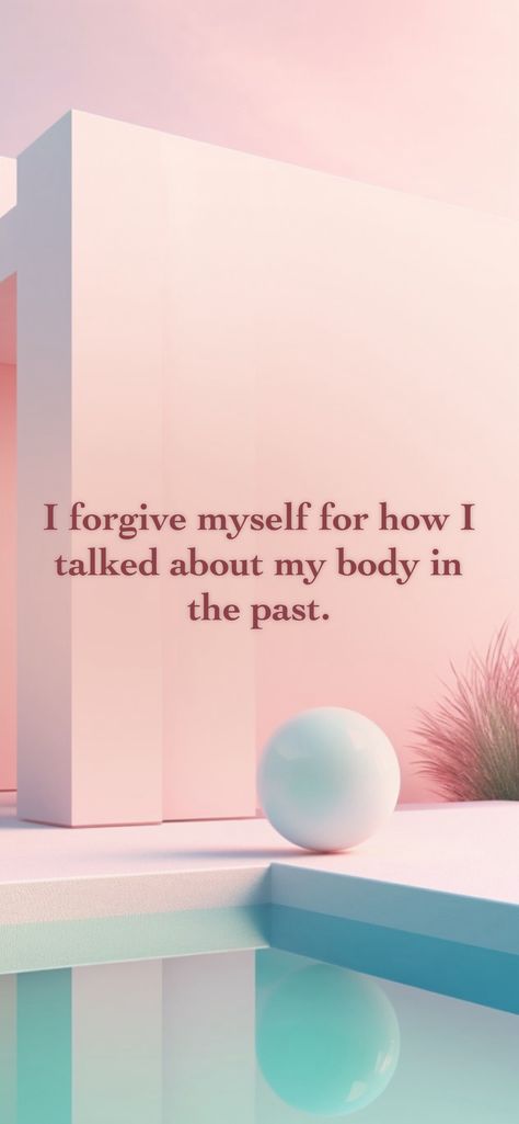 I forgive myself for how I talked about my body in the past. From the I am app: https://iamaffirmations.app/download Living For Myself, I Forgive Myself, Forgive Myself, Manifesting Abundance, Self Care Activities, Forgive Me, Losing Weight, Talk To Me, Affirmations