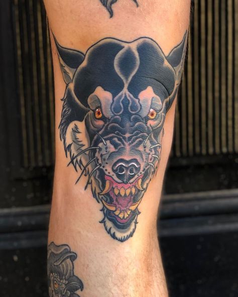 Wolf Knee Tattoo, Tattoo Knee, Knee Cap, Summer Tattoo, Knee Tattoo, Leg Sleeve, Wolf Tattoos, Wolf Tattoo, Leg Sleeves