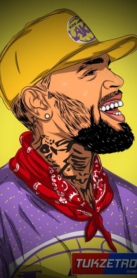 Chris Brown Artwork, Chris Brown Art, Chris Brown Wallpaper, Hip Hop Wallpaper, Brown Artwork, Arte Do Hip Hop, Hip Hop Artwork, Breezy Chris Brown, Cartoon Character Tattoos