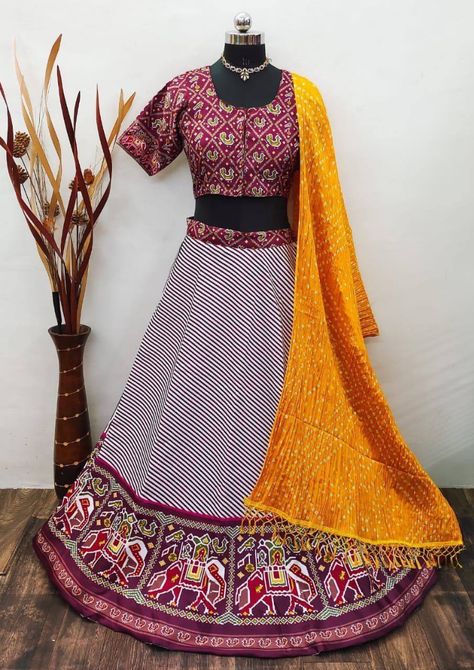 Designer Party Wear New Navratri Chaniya Choli Collection 

🌹 *Lehenga Details* 🌹
Fabric: Dull satin print with umbrella full flair *4.60mtr+* with inner 
Flair Work: umbrella printed(Full Stitched)
Customized up to Lehenga:  40 & 42.

*Choli Details*
Fabric: Dull satin print (Full stitch) with paded with inner

Choli size * 40 with XXL margin*

Dupatta Details
Fabric:chinon print with latkan lace
Length: 2.20 MTR.

Pattern: Rang rasiya
Look: Designer.
Occasion: Navratri Wear.
Weight: 1 KG+ Latkan Lace, Navratri Chaniya Choli, Chaniya Choli, Lehenga, Party Wear, Umbrella, Satin, Lace, Pattern