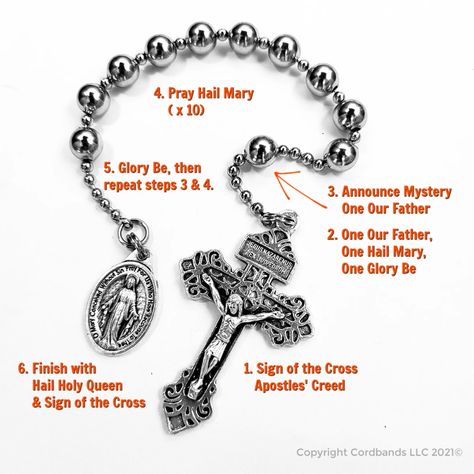 How To Pray on a Pocket Rosary or Rosary Bracelet - Rugged Rosaries® Combat Rosary, Rugged Rosary, Recuerdos Primera Comunion Ideas, Paracord Rosary, Pocket Rosary, Rosary Jewelry, Rosary Prayer, Praying The Rosary, Holy Rosary