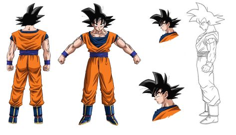 Goku Character Sheet, Goku Side View, Goku Dragon Fist, Goku Characters, Goku Drawing, Super Saiyan Blue, Model Sheet, Dragon Ball Goku, Dragon Ball Artwork