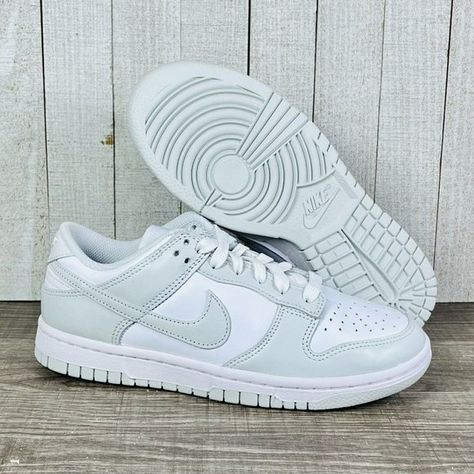 Nike Dunk Low Photon Dust White Grey Fog Shoe Inspo, Nike Dunk Low, Dunk Low, Nike Dunk, Nike Dunks, Nike Shoes, Nike, Brand New, Grey