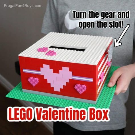 Cool Valentine Boxes, Lego Valentine, Boys Activities, Girls Valentines Boxes, Diy Valentines Box, Valentine Boxes For School, Kids Valentine Boxes, Valentine Card Box, Valentine Mailbox