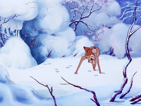 From Bambi (1942) Bambi 1942, Old Disney, Wallpaper Iphone Christmas, Classic Disney, Disney And Dreamworks, Vintage Movies, Disney Art, Disney Movies, Dreamworks