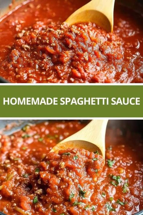 Homemade Spaghetti Sauce Homemade Sweet Spaghetti Sauce, Home Made Spaghetti Sauce Easy, Spaghetti Sauce Recipes Homemade, Speggetti Sauce Recipe, Diy Spaghetti Sauce, Meat Spaghetti Sauce, Simple Spaghetti Sauce, Healthy Spaghetti Sauce, Easy Spaghetti Sauce