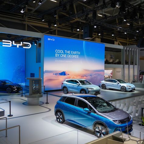 Display International realized the Exhibition stand for BYD at IAA mobility 2023. Modern Exhibition, Artfully Designed, Exhibition Booth, Form Design, Design Photo, Exhibition Stand, Sound Effects, Trade Show, Exhibition Design