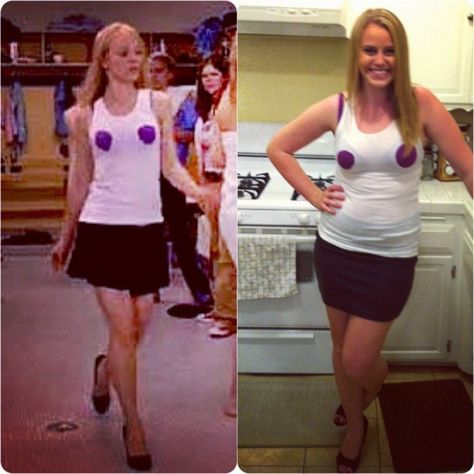 75 Last-Minute College Halloween Costume Ideas Regina George Halloween, College Halloween Costume Ideas, Bruh Girl, Teenage Halloween Costumes, College Halloween Costume, Blonde Halloween Costumes, Halloween Costumes Teenage Girl, Diy Couples Costumes, Kostuum Halloween