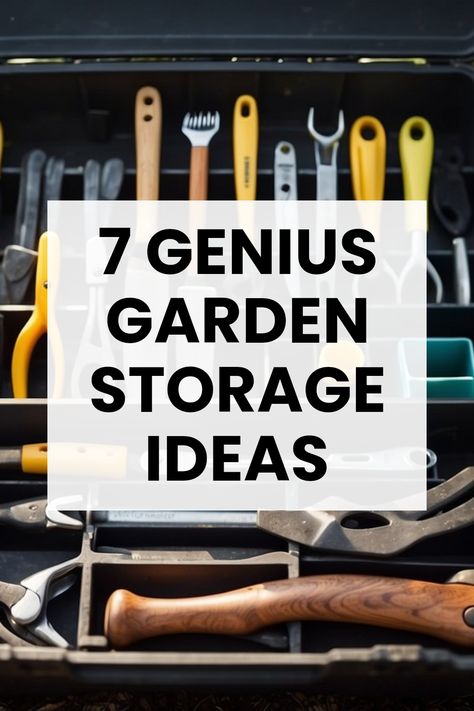 Are you tired of searching for your gardening tools in a messy yard? Discover these 7 fun garden storage ideas that will keep everything organized and tidy! From cool rolling tool organizers to smart storage tricks, you'll find ways to easily protect your supplies. Imagine a sunny day with a spotlessly neat garden where you can find everything at a moment's notice. These tips will help create an outdoor space that's useful and easy to maintain, so you can enjoy your garden without stress. Don't miss out on making your garden the finest it can be! Garden Tool Hanging Ideas, Garage Gardening Storage Ideas, Garden Supplies Organization, Garden Tool Organization Ideas, Patio Organization Ideas, Garden Shed Organization Ideas, Small Garden Tool Storage, Garden Shed Organization, Garden Storage Ideas