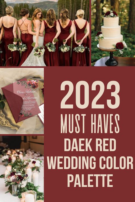 Shades Of Red Wedding, Champagne And Red Wedding, Dark Red Wedding, Color Palette Dark, Wedding Colors Red, Wedding Color Palettes, Elegant Color, Wedding Color Palette, Planning A Wedding