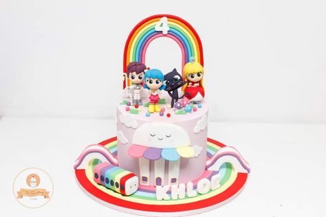 True and The Rainbow Kingdom Cake for Khloe! #trueandtherainbowkingdomcake #trueandtherainbowkingdom #cakesph #cakes #customcakes #customcakesph #fondant #fondantcakes #fondantcakesph #cakedecorating #thesweeterycakes #thesweeterycakesph Rainbow Kingdom Cake, Cups Recipes, True And The Rainbow Kingdom, Rainbow Kingdom, Dessert Cups Recipes, Dessert Cups, Rainbow Cake, Fondant Cake, Fondant Cakes