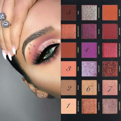 Huda Palette, Huda Eyeshadow, Matte Make Up, Huda Beauty Eyeshadow, Huda Beauty Palette, Huda Beauty Rose Gold, Huda Beauty Desert Dusk, Maquillage Yeux Cut Crease, Eyeshadow Tutorials