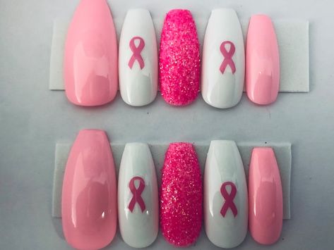 Pink Ribbon Nails, Pico Rivera, Elegant Nail, Gel Nail Art Designs, Sns Nails, Hot Pink Nails, Nail Designs Valentines, Nail Colours, Acrylic Nails Coffin Pink