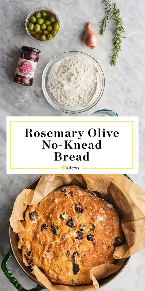 Types Of Olives, Rosemary Bread, Knead Bread Recipe, Olive Bread, Artisan Bread Recipes, Knead Bread, Vegan Sugar, Vegan Bread, No Knead Bread