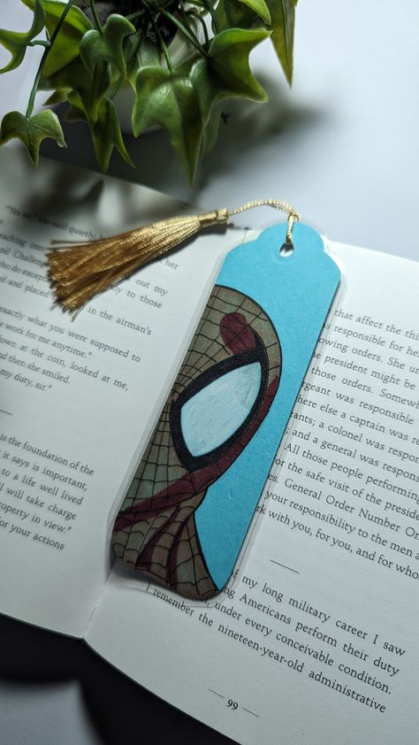 Spiderman Bookmark, Etsy Bookmarks, Bookmark Art, Laminating Paper, Artist Loft, South Gate, Sketch Paper, Bookmarks Kids, Wood Burning Crafts