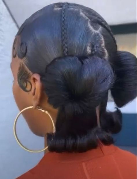 Short Hair Black Women Hairstyles, Bun Hairstyles For Black Women, Heart Bun, First Day Of School Hairstyles, School Hairstyles For Teens, Hairstyles For Teens, Sleek Ponytail Hairstyles, Hairstyle Inspo, Protective Hairstyles Braids