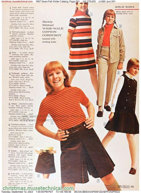 1967 Sears Fall Winter Catalog, Page 291 - Catalogs & Wishbooks 1960s Clothing, 1960s Mod Fashion, 1960’s Fashion, Vintage Girls Clothes, 1960s Outfits, Sears Catalog, 60s And 70s Fashion, Retro Stuff, Clothing Catalog