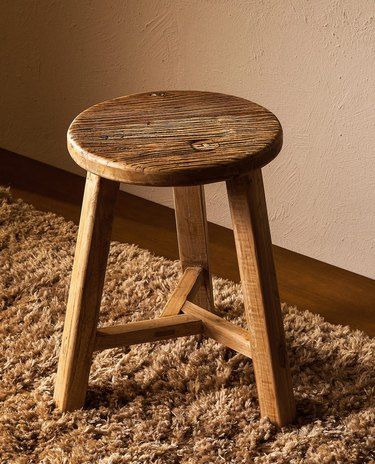 Hidden Secret: Zara Is Now Stocking Really Good Furniture | Hunker Wooden Stool Designs, Small Wooden Stool, Wood Chair Design, Kursi Bar, Wooden Stool, Luxury Chairs, Wood Stool, Stool Design, Selling Furniture