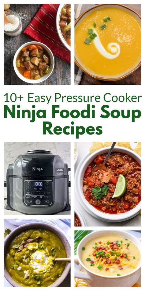 Ninja Foodi pressure cooker and different Ninja Foodi soup recipes that can be made using the Foodi pressure cook function Ninja Multicooker Recipes, Ninja Foodie Possible Cooker Pro Recipes, Ninja Slow Cooker Recipes, Ninja Possible Cooker Recipes, Ninja Foodi Possible Cooker Pro Recipes, Ninja Foodi Soup Recipes, Ninja Foodi Pressure Cooker Recipes, Gumbo Soup Recipe, Stovetop Recipes