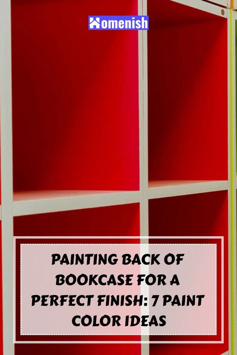 A bookcase can serve as a focal point in any room thanks to its sheer size. Such an accent piece has become a necessity in every home, not just for storing books, but also for holding your souvenirs, crafts, and other knick knacks. By painting the back of a bookcase an attractive color, you can completely transform this essential book storage item. But what colors work best for the back of the bookcase? To give the shelves a new look, you can paint the back part bold or neutral, but it must be c Bookcase With Painted Back Wall, Painting The Back Of Bookshelves, Painted Bookcase Ideas, Painted Back Bookshelves, Bookcase Painted, Narrow Closet Design, Painted Bookcase, Painting Bookcase, Painted Closet