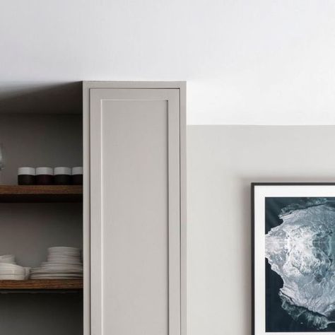 Farrow & Ball on Instagram: "This beautiful kitchen, featuring #PurbeckStone, uses Modern Emulsion on the walls for a tough, hardwearing finish - the ideal solution to those not wanting to sacrifice colour for durability. Featuring Purbeck Stone on the walls and cabinets. #FarrowandBall #ModernEmulsion" Stone Kitchen Cabinets Colour, Purbeck Stone Kitchen, Purbeck Stone Farrow And Ball, Farrow And Ball Purbeck Stone, Farrow And Ball Kitchen, Purbeck Stone, Stone Kitchen, Farrow And Ball, Kitchen Cabinet Colors