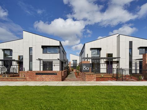 This project is the development of two traditional Thornbury housing blocks into medium-density housing. The project prioritises community, shared amenity, sustainability and landscape. Large Planter Boxes, Sustainable Housing, Eco Village, Community Gardens, Southern Decor, Passive Design, Eco Architecture, Energy Efficient Appliances, Rainwater Harvesting