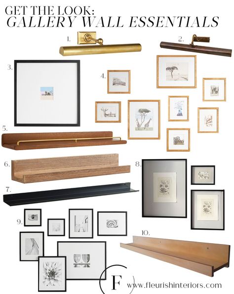 Picture Ledge Sizing Guide, Picture Ledge Height, Mirror On Picture Ledge, Wall To Wall Picture Ledge, Picture Ledge With Lights, Entryway Picture Ledge, Picture Shelf Wall Ideas, Gallery Wall With Picture Ledges, Picture Ledge Hallway