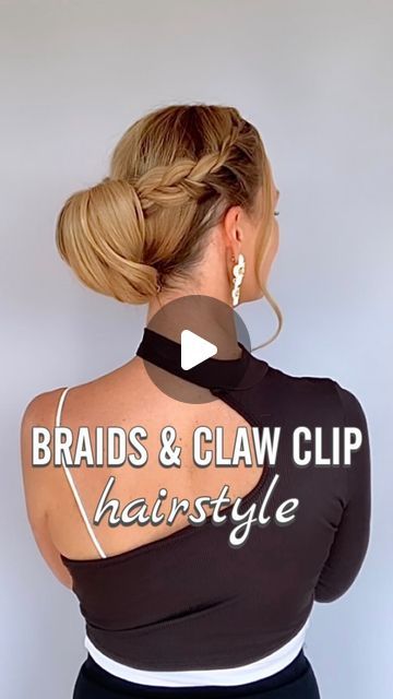 Claudia | Hairstyles on Instagram: "You can create so much volume 💯🔻 … with a claw clip!  ☀️The size of the claw clip creates the size of the volume.  You can use any claw clip.   ➡️ But the claw clips from @doouup are light as a feather. This claw clip holds your hair very well and therefore lasts all day👌. . . . #clawcliphairstyle #clawcliphack #updo #bunhairstyle #hairstylist #braids #braidideas" Peaceful Day, Clip In Ponytail, Clip Hairstyles, Light As A Feather, The Claw, Claw Clips, Claw Clip, Very Well, Bun Hairstyles