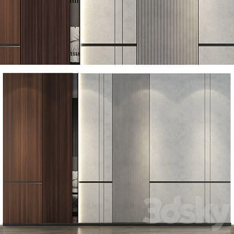 Laminate Groove Pattern, Groove Pattern On Wall, Modern Wall Treatments, Louver Wall, Wood Wall Paneling Modern, Room Wardrobe Design, Colorful Eclectic Living Room, Laminate Wall Panels, Glass Splashbacks Kitchen