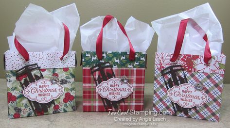 How To Make A Gift Bag, Christmas Treats Holders, Mini Gift Bags, Paper Purse, Gift Bags Diy, Mini Gift, Small Gift Bags, Treat Holder, Designer Series Paper