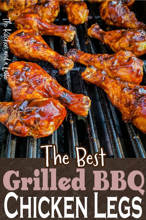 Chicken legs on the grill after coating them with the BBQ sauce. Chicken Legs On The Grill, Chicken Legs Recipes, Cheese Sauces, Grilled Chicken Drumsticks, Best Bbq Chicken, Grilled Chicken Legs, Bbq Chicken Legs, Easy Bbq Chicken, Barbeque Chicken