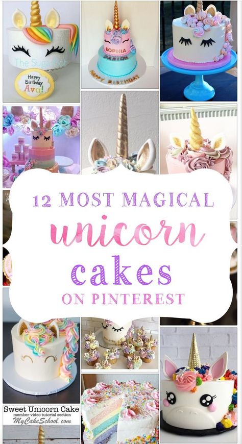 Cakes Unicorn, Unicorn Ideas, Cake Unicorn, Unicorn Themed Birthday Party, Unicorn Birthday Cake, Unicorn Crafts, Savory Cakes, Magic Cake, Ideas Para Organizar